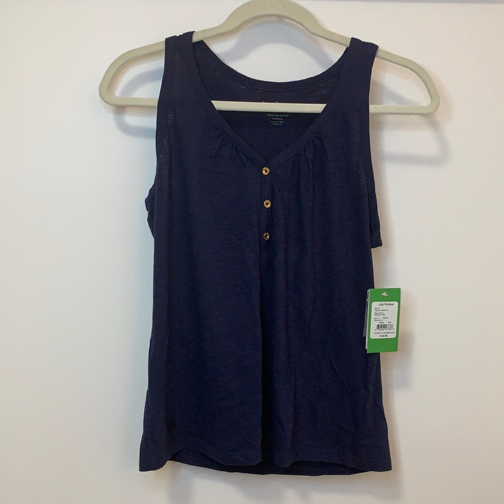 Lily Pulitzer Navy Blue Tank Top Size XS
